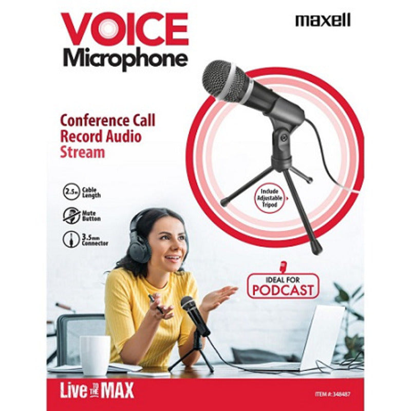 Micrófono Análogo Maxell Para Pc 3.5mm