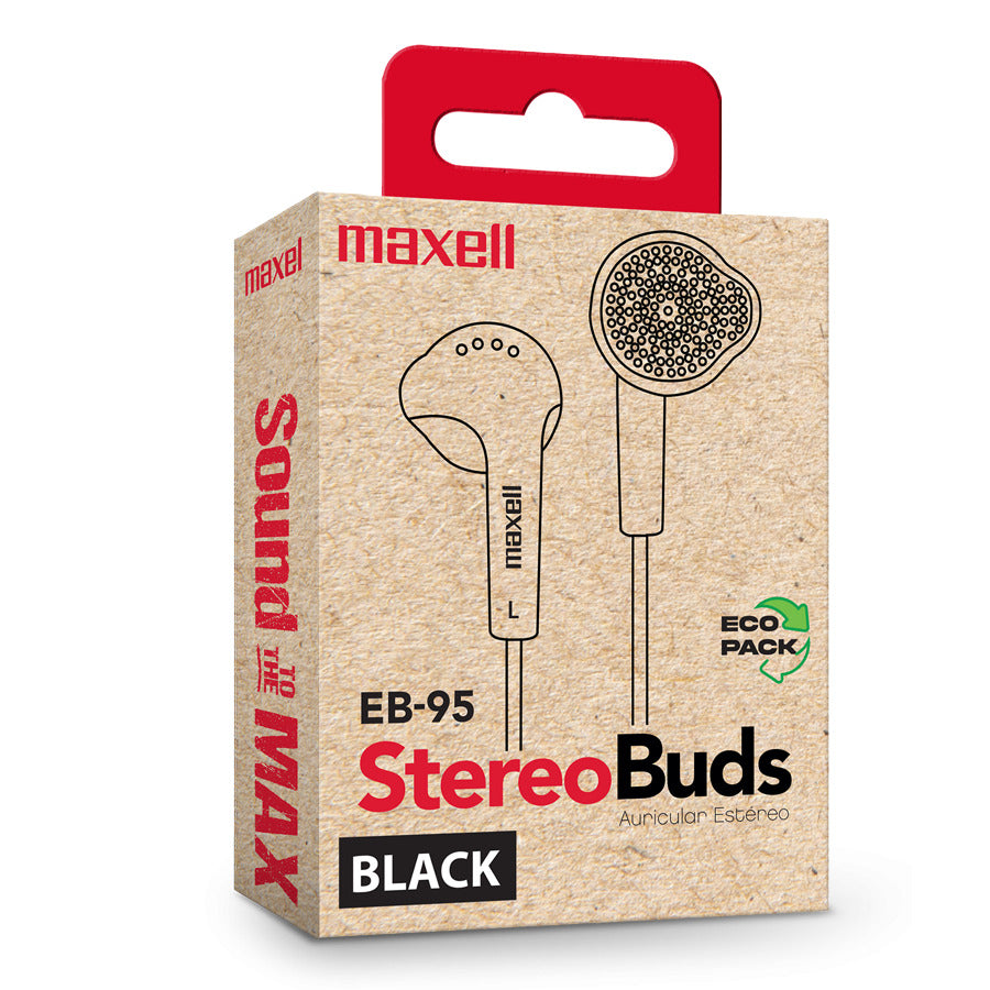 Audífono Estéreo Básicos De Botón Eb-95 Negro