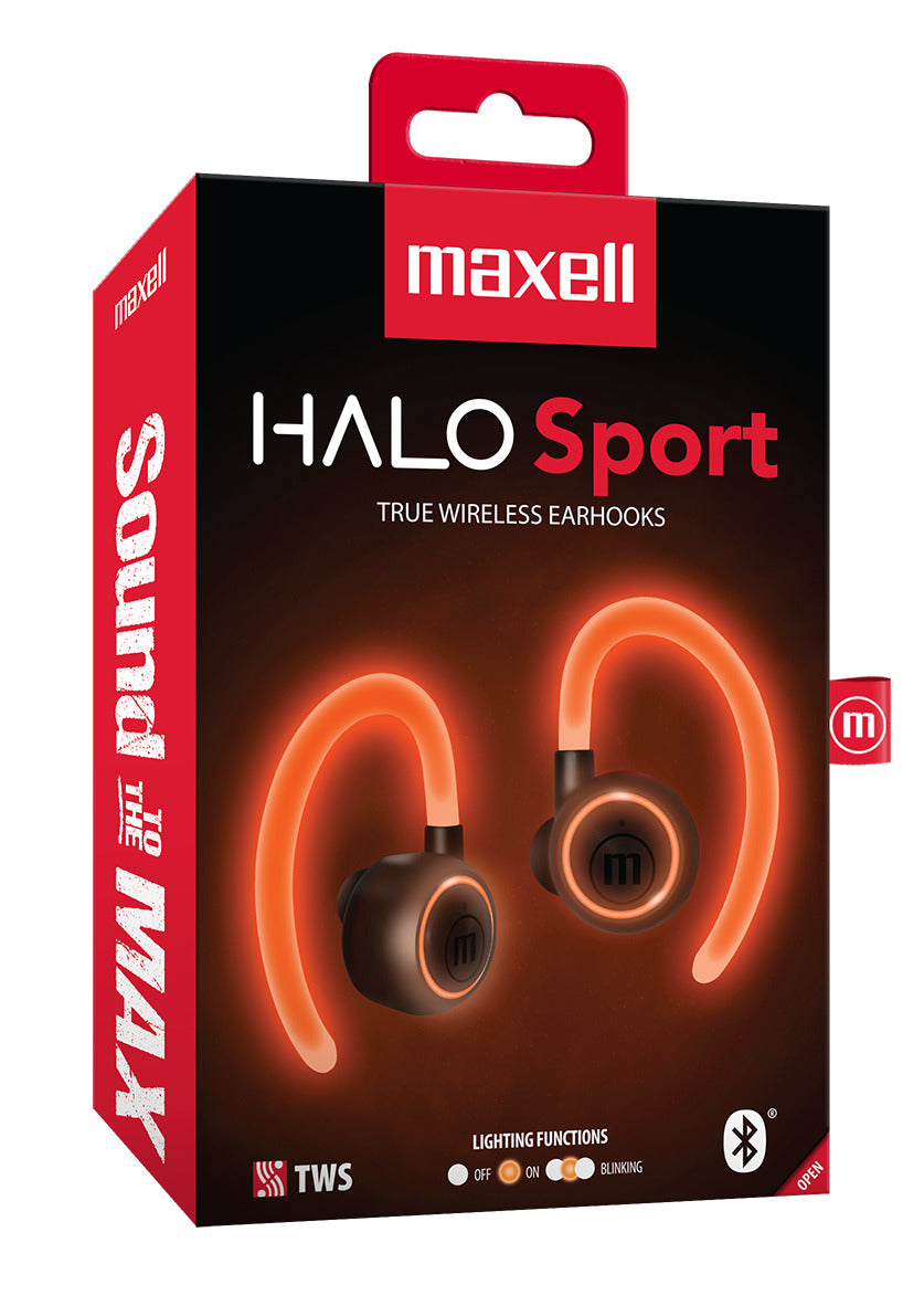 Audífonos Deportivos Inalámbricos Maxell Bluetooth Tws Halo con Iluminación
