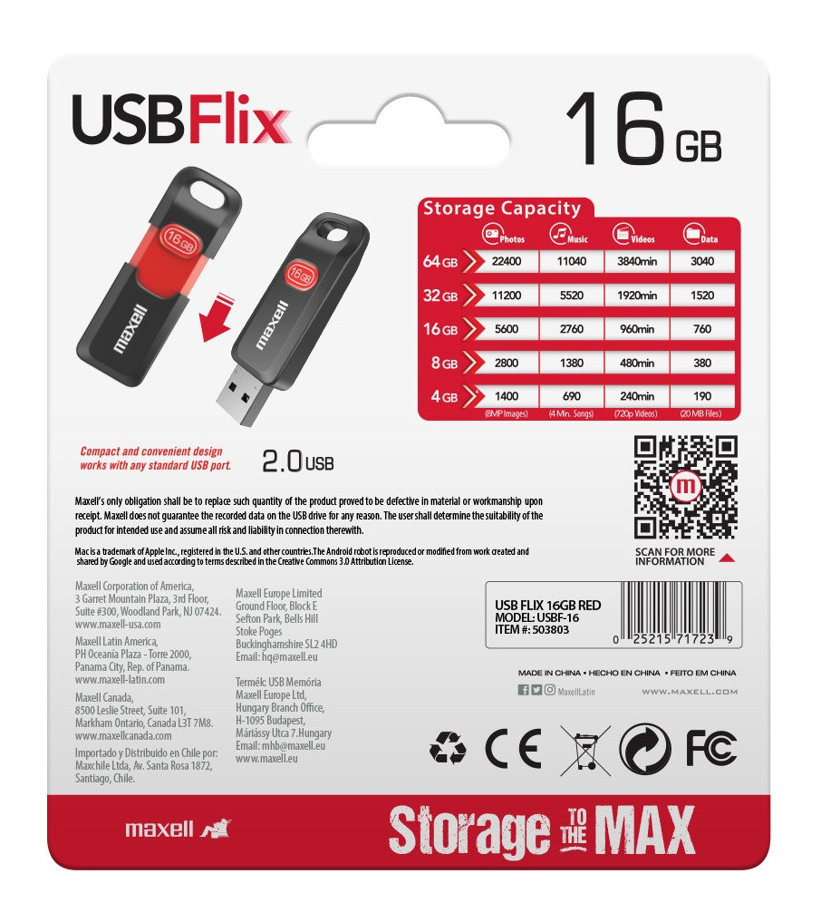 Pendrive Maxell FLIX 16GB 2.0