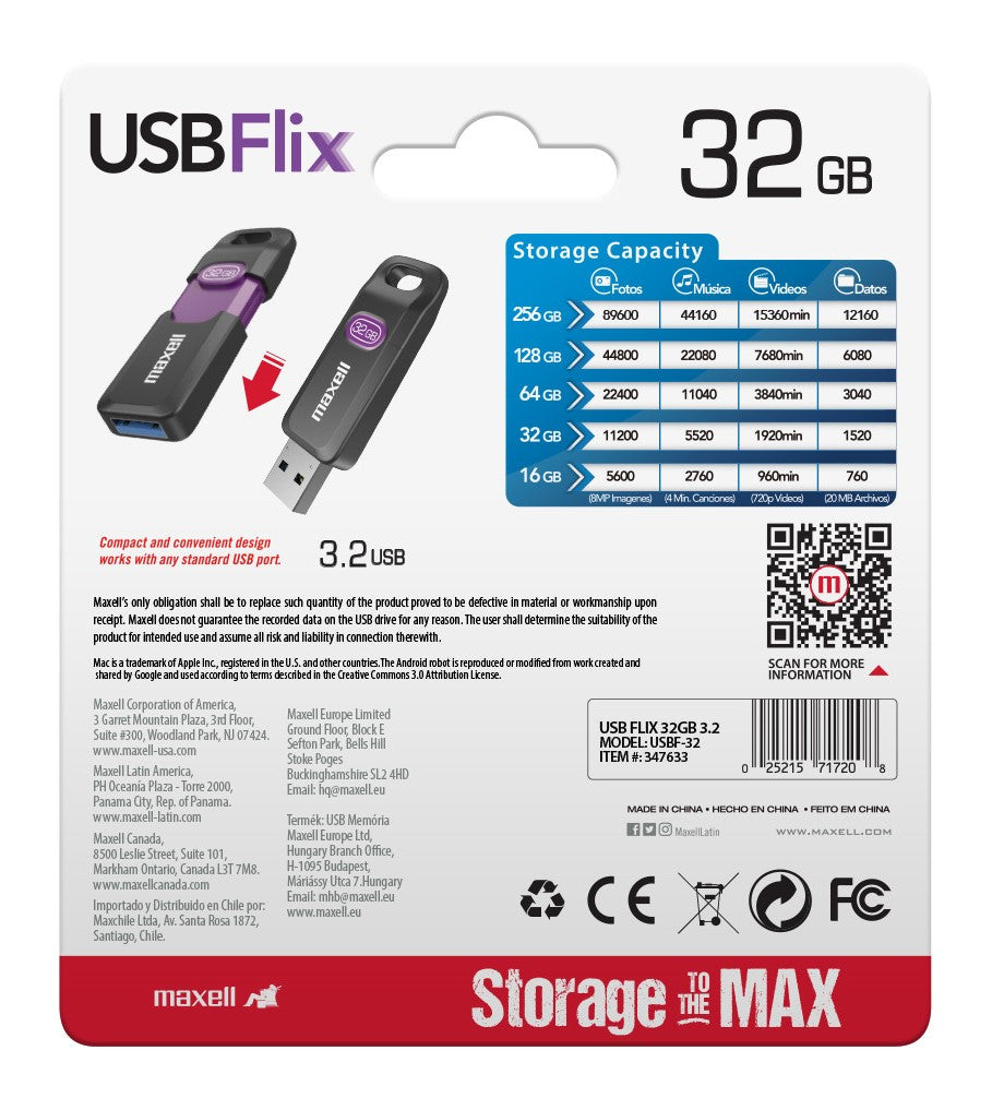 Pendrive Maxell FLIX 32GB 3.2