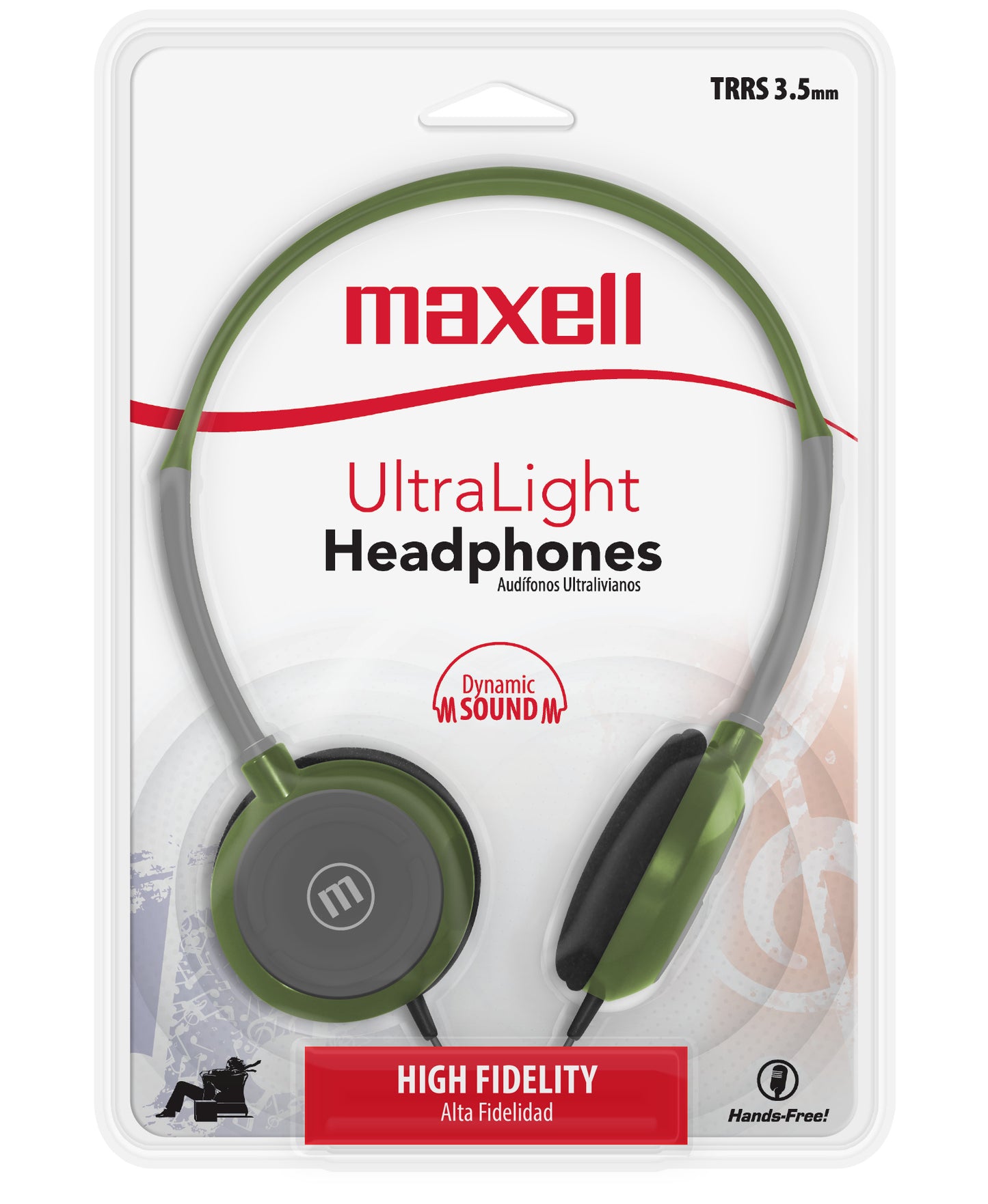 Audífonos Maxell HP-200 Ultra Livianos Olive