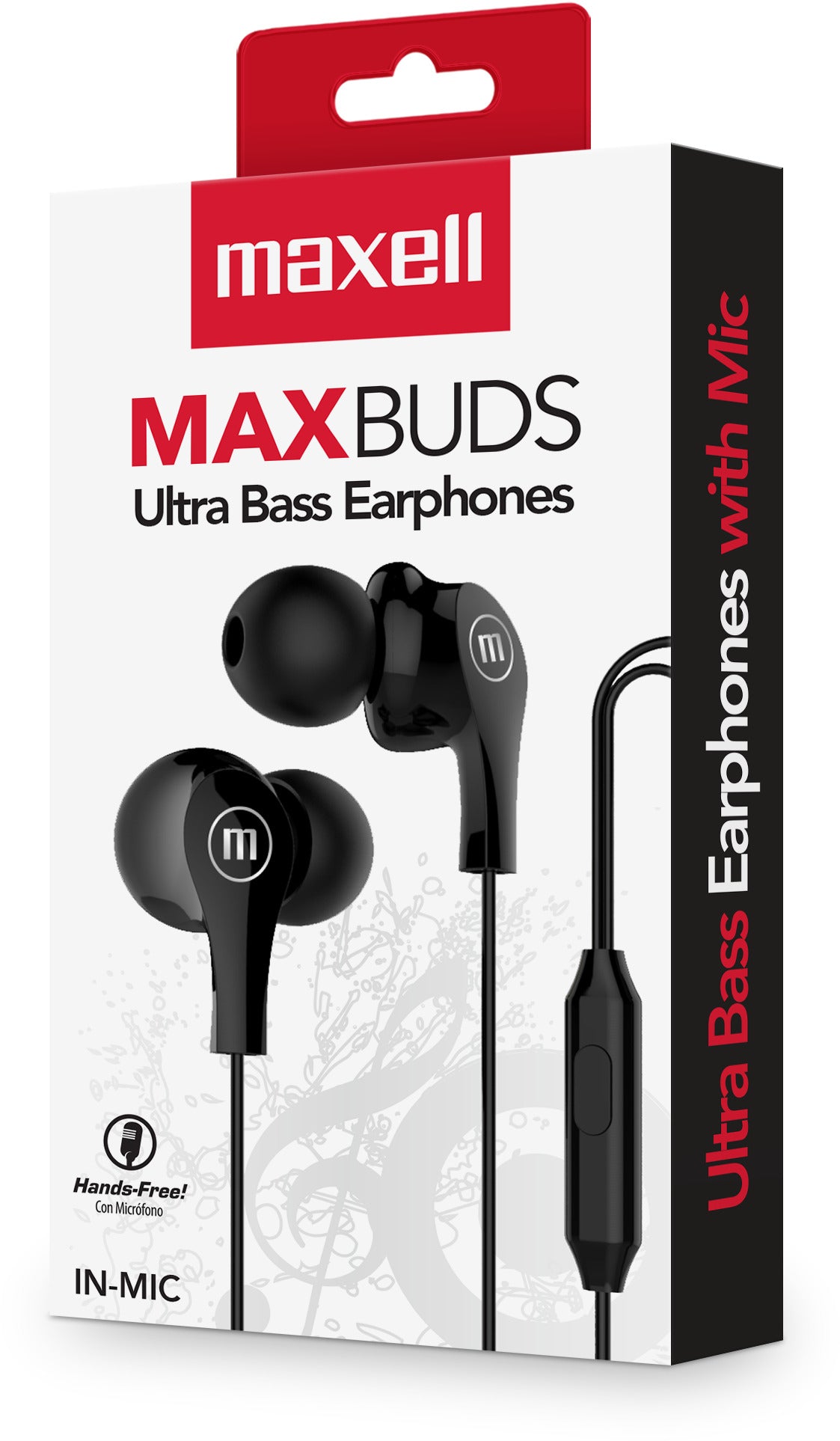 Audífonos Maxell In Ear Estéreo Con Microfono Negro