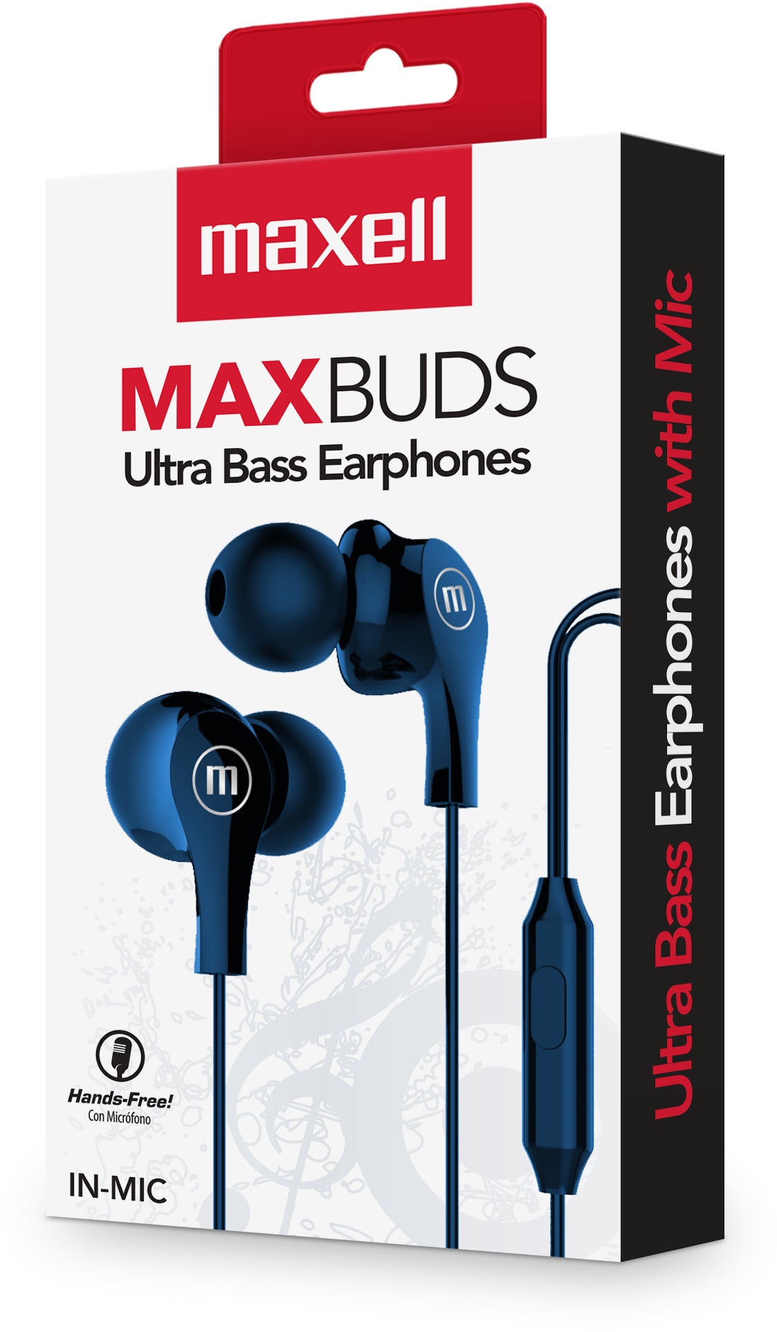 Audífonos Maxell In Ear Estéreo Con Microfono Azul