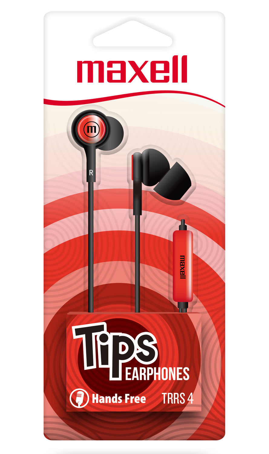 Audífonos Maxell IN-TIPS Con Micrófono In Ear Rojo