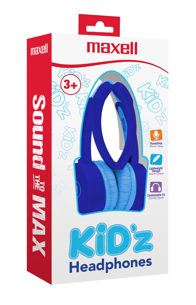 Audífonos Para Niños Maxell KZ-13 Con Micrófono 8.5db Azul