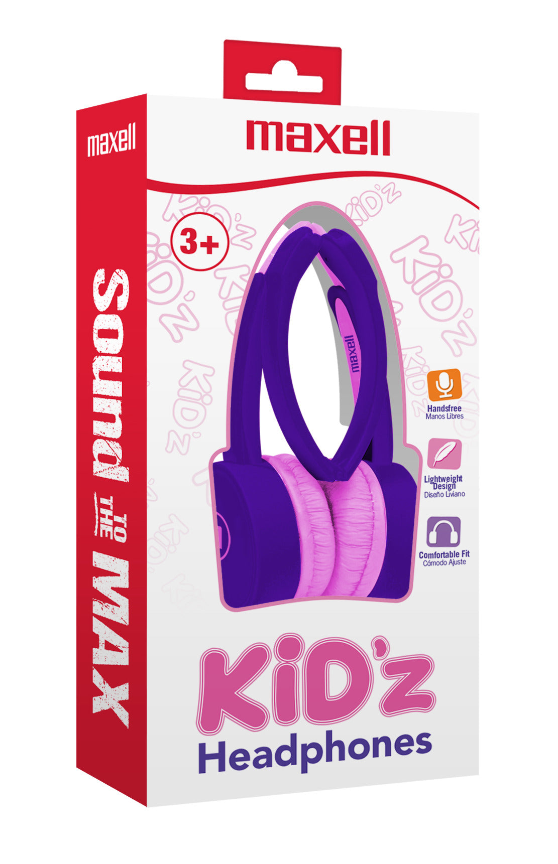 Audífonos Para Niños Maxell KZ-13 Con Micrófono 8.5db Morado