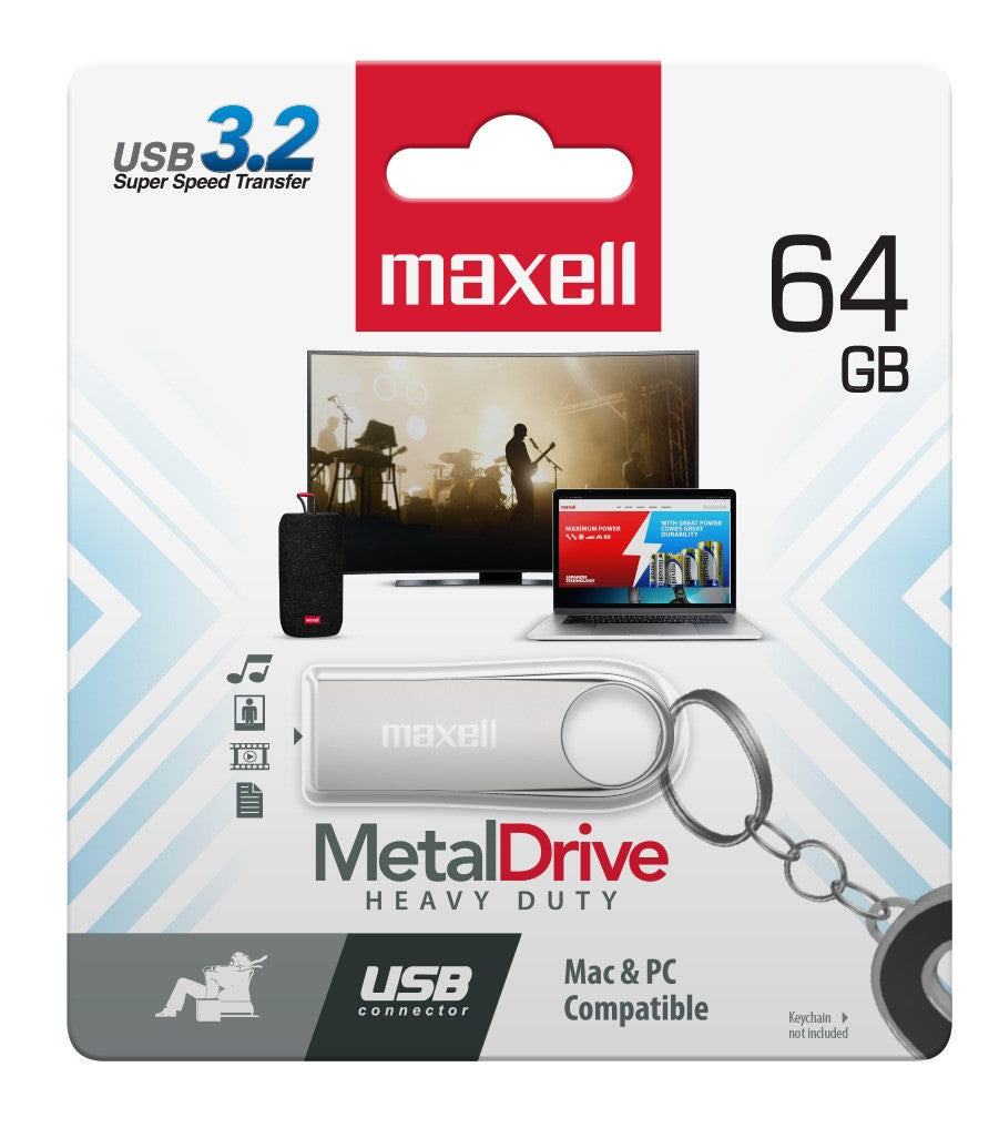 Pendrive Maxell Metal 64gb 3.2