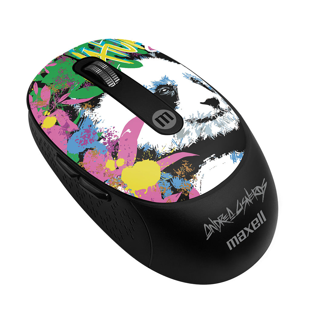 Mouse Inalámbrico Maxell Diseño Wild 4000dpi Usb/usb-c Panda