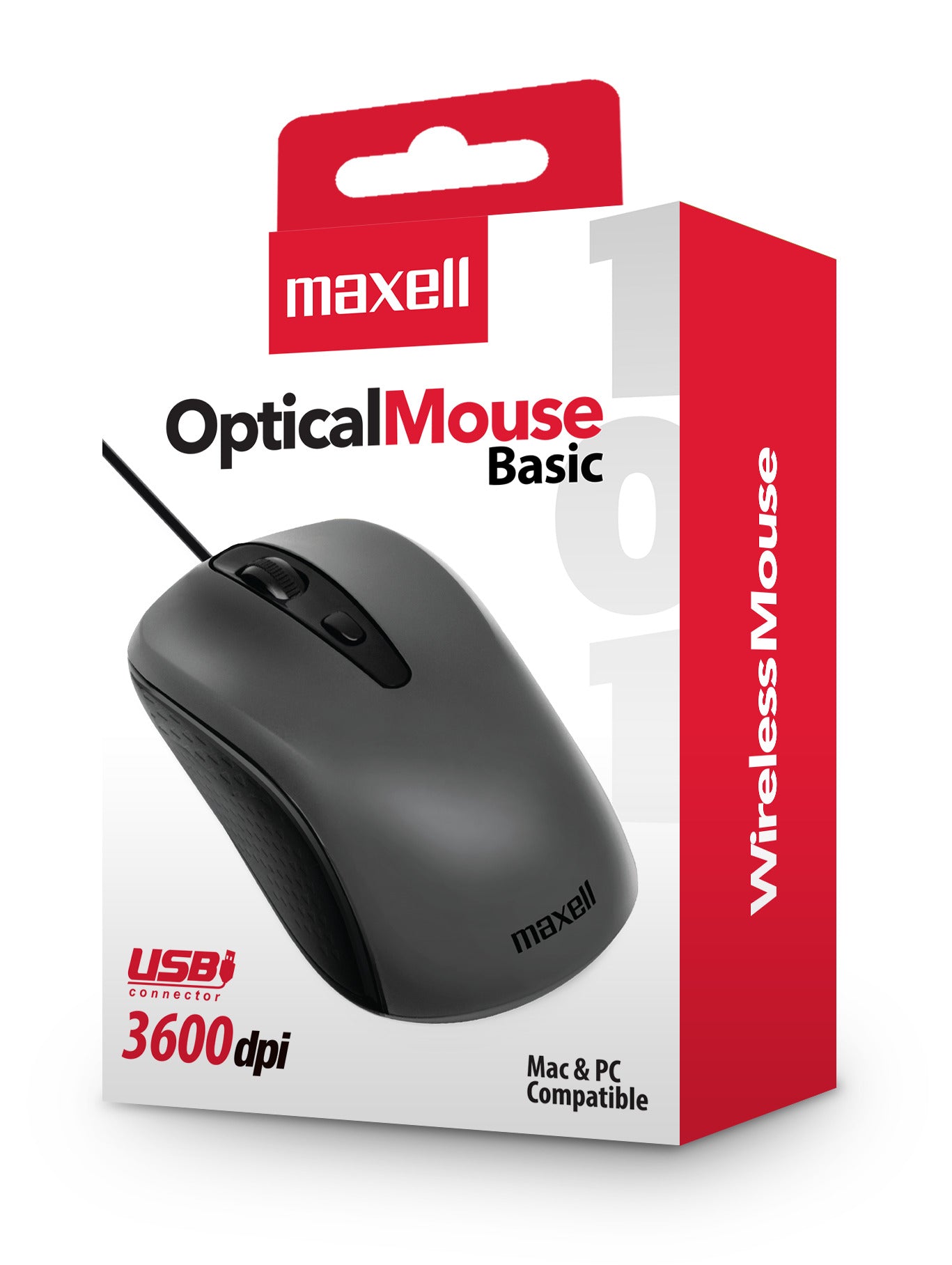 Mouse Óptico Maxell Usb MOWR-101 3600DPI Gris