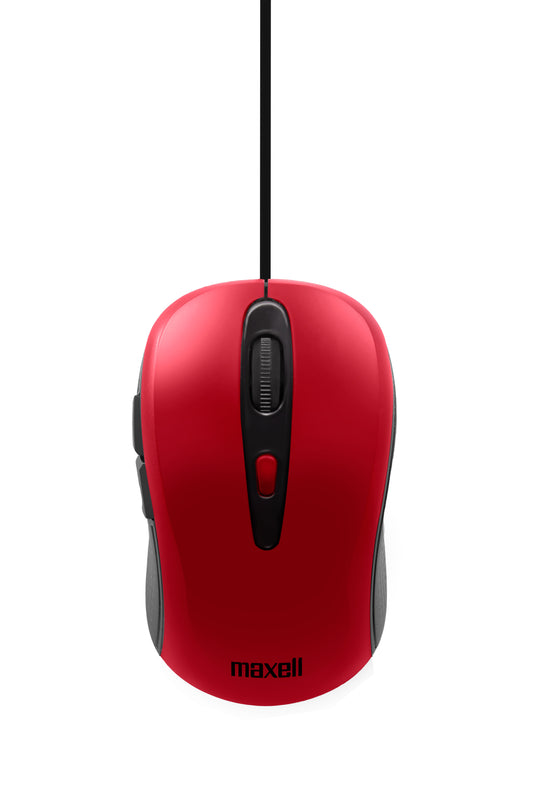 Mouse Óptico Maxell 5 Botones MOWR-105 Rojo