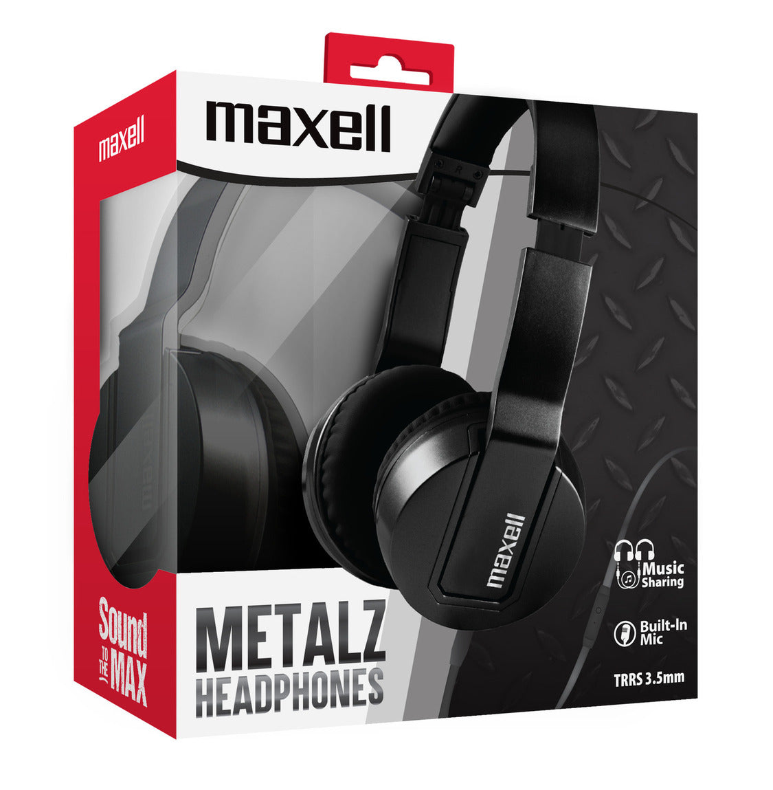 Audífonos Maxell SMS-10 Con Micrófono Solid2 Metalz Negro