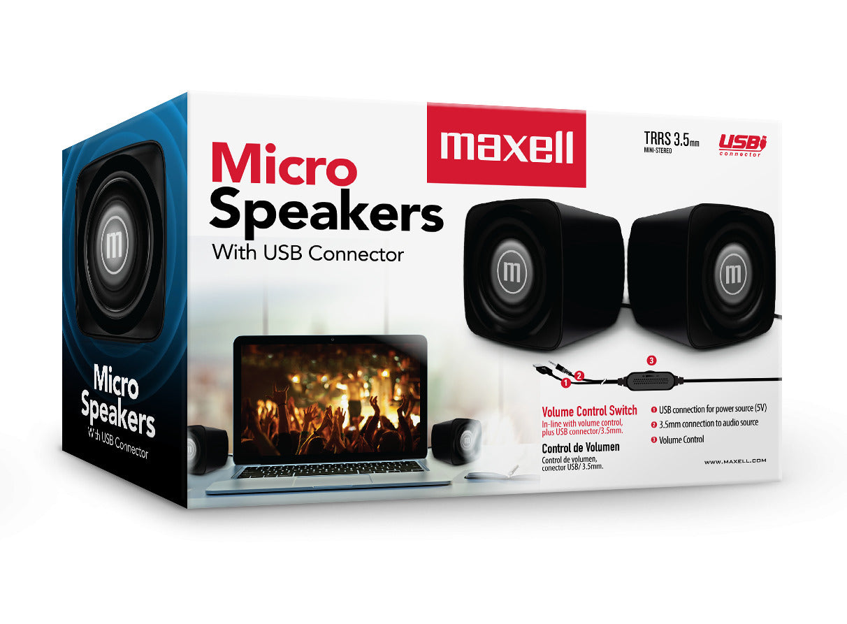 Parlantes Maxell Escritorio Ss-120 3.5mm Negro