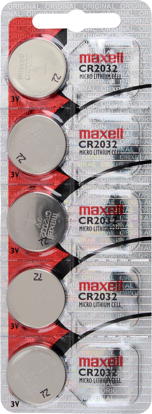Pack 5 Pilas CR2032 3v Maxell Tipo Botón Original