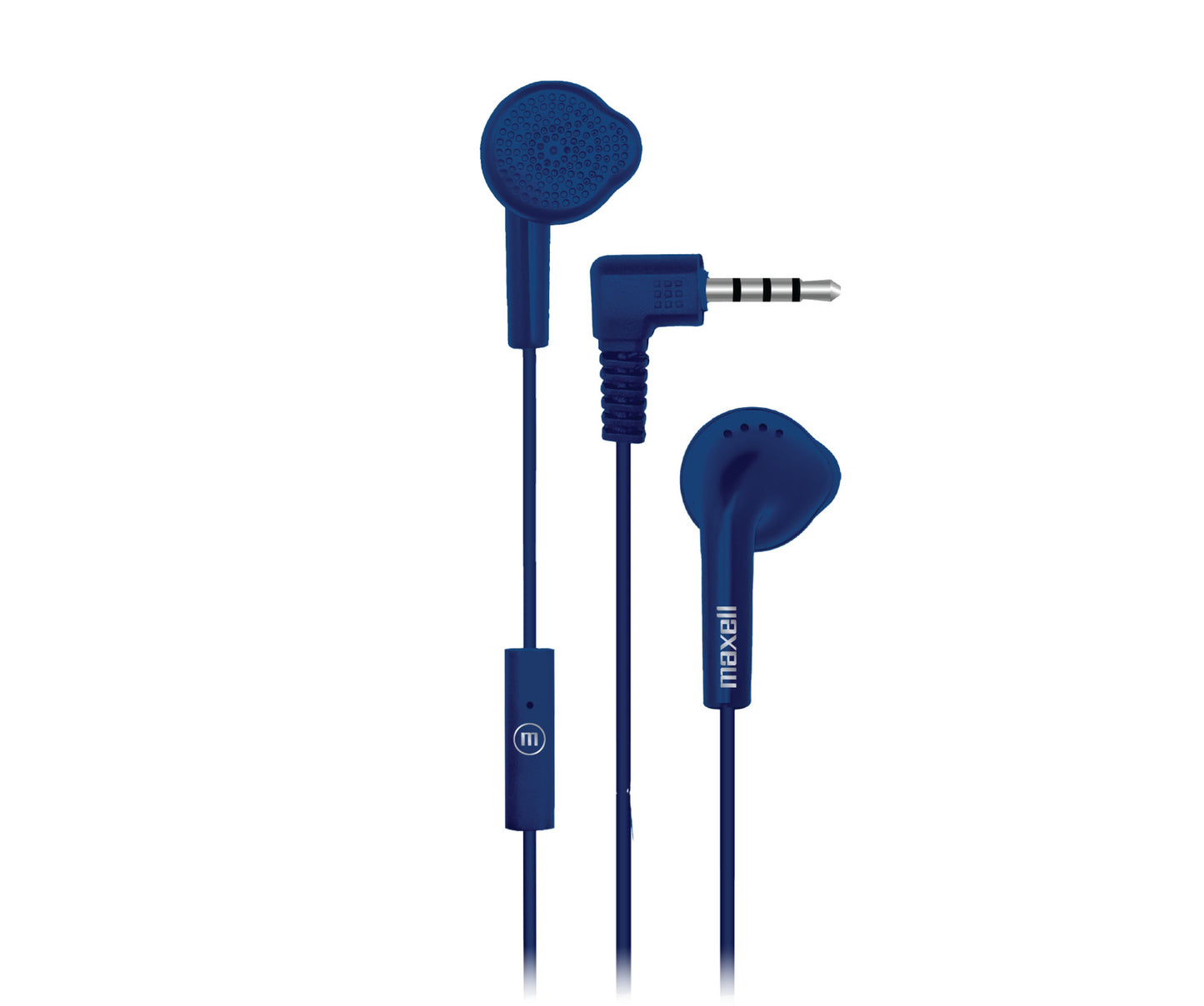 Audífonos Eb-mic Estéreo De Botón Con Mic Azul - Maxell