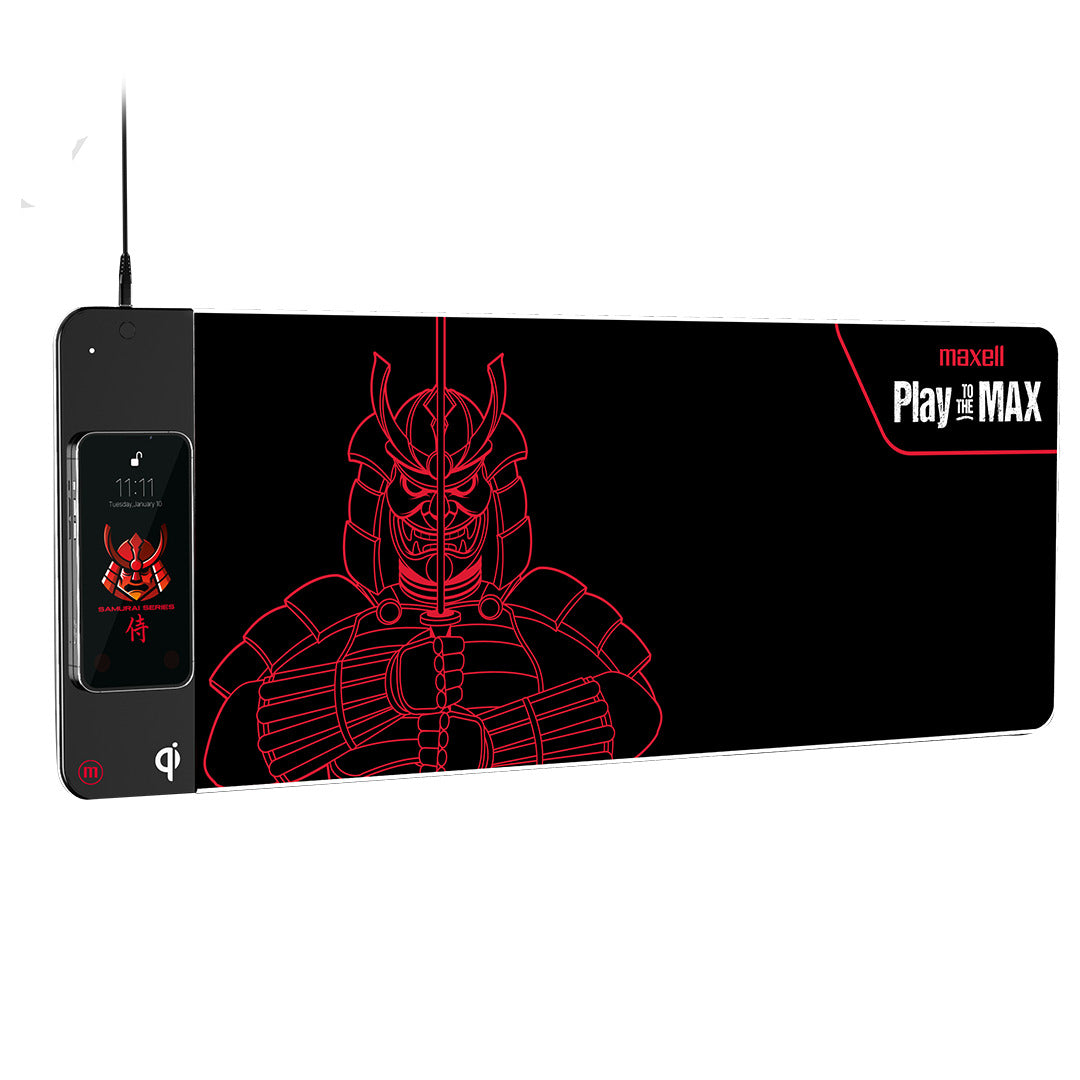 Mouse Pad Gamer Maxell Antideslizante Led Rgb Qi 80cm X 30cm