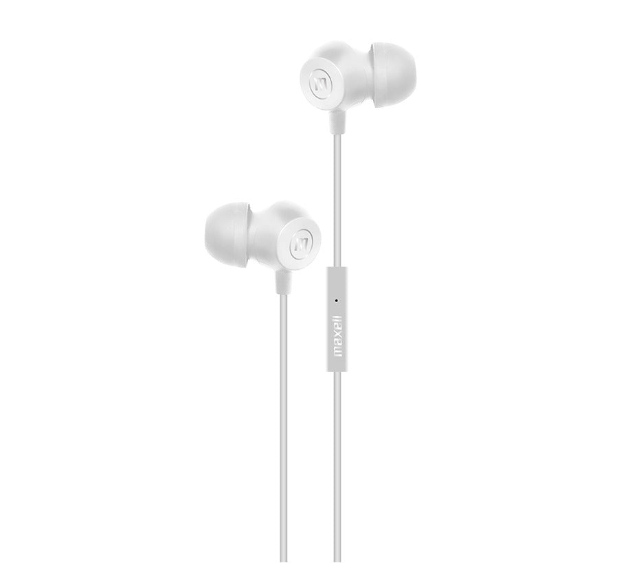 Audífonos Maxell IN-BAX Con Micrófono In Ear 3.5mm Blanco