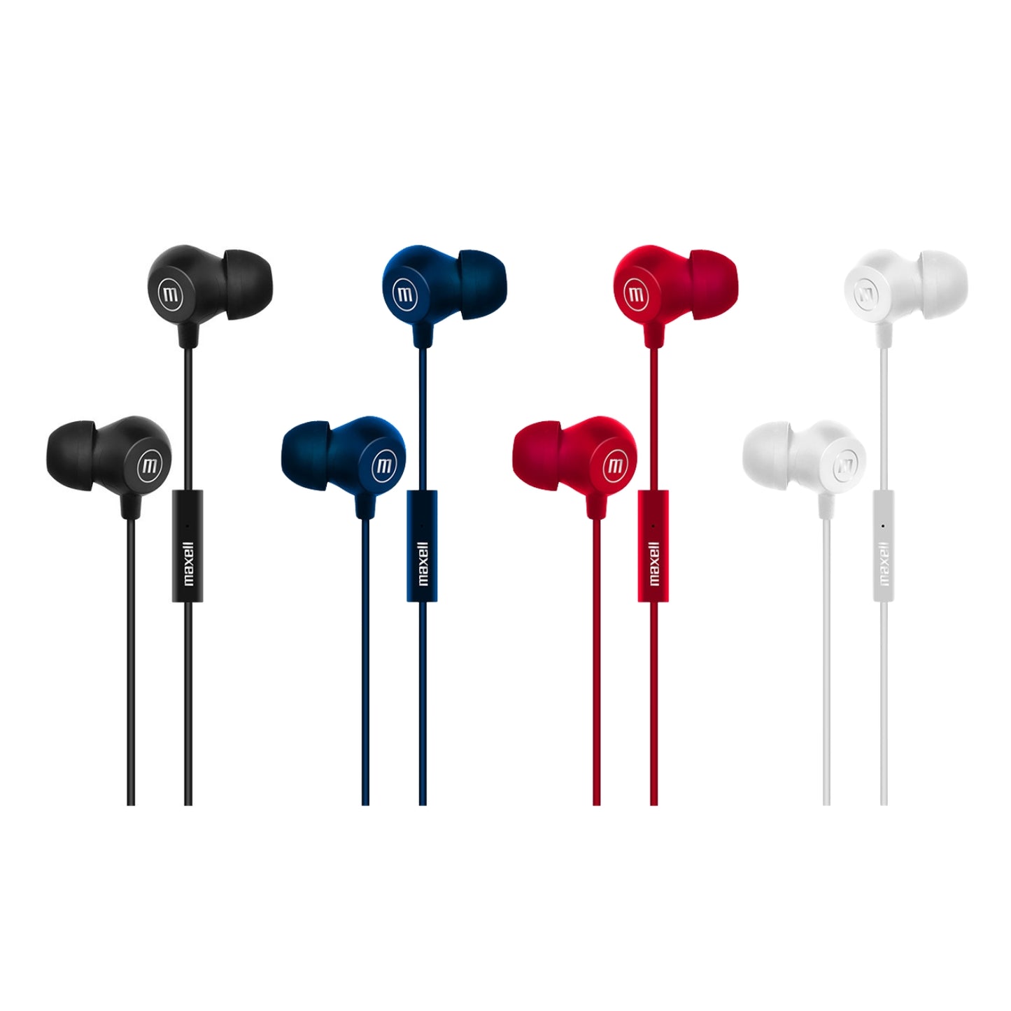 Pack 4 Audifonos In Ear Manos Libres Maxell Colores Surtidos