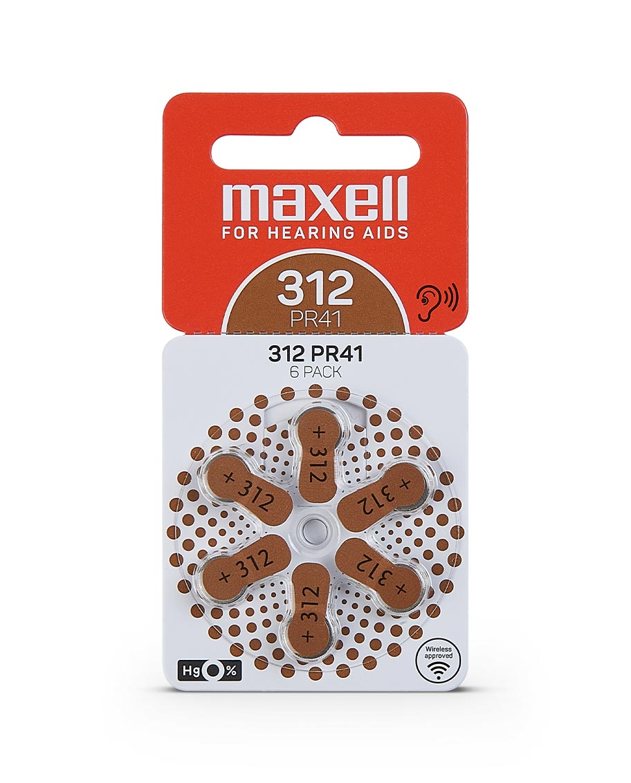 Pilas Para Audífonos Maxell Tamaño 312 Auditivas 6un
