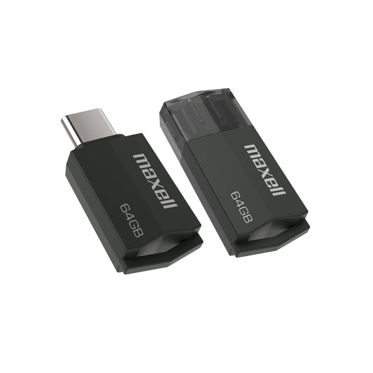 Pendrive Maxell Usbtc Tipo C 64gb 3.2 Negro