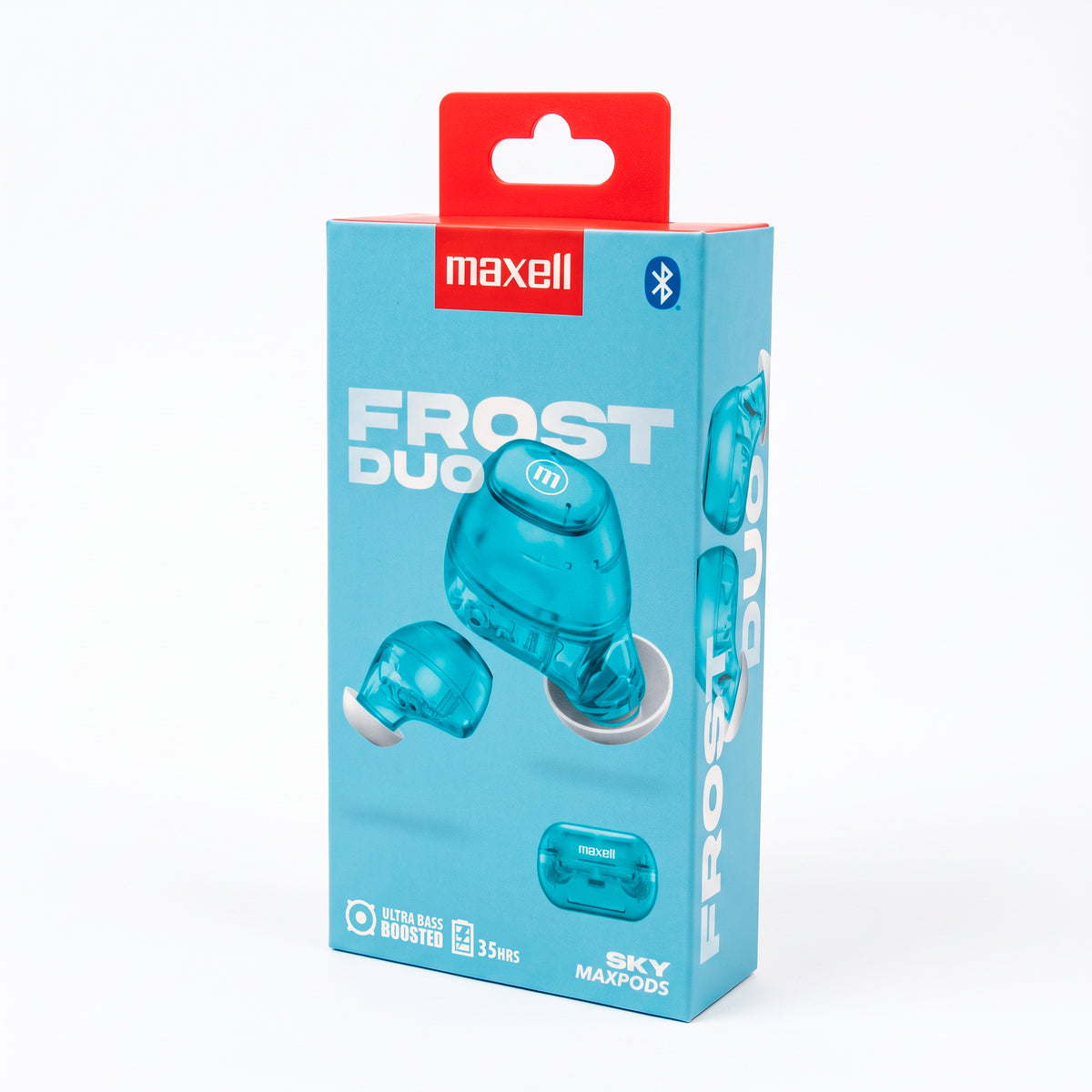 Audífonos Bluetooth Maxell MaxPods Frost Duo Ultra Bass TWS