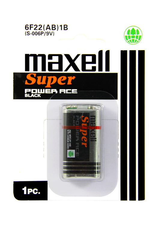 Batería 9V Maxell Carbon