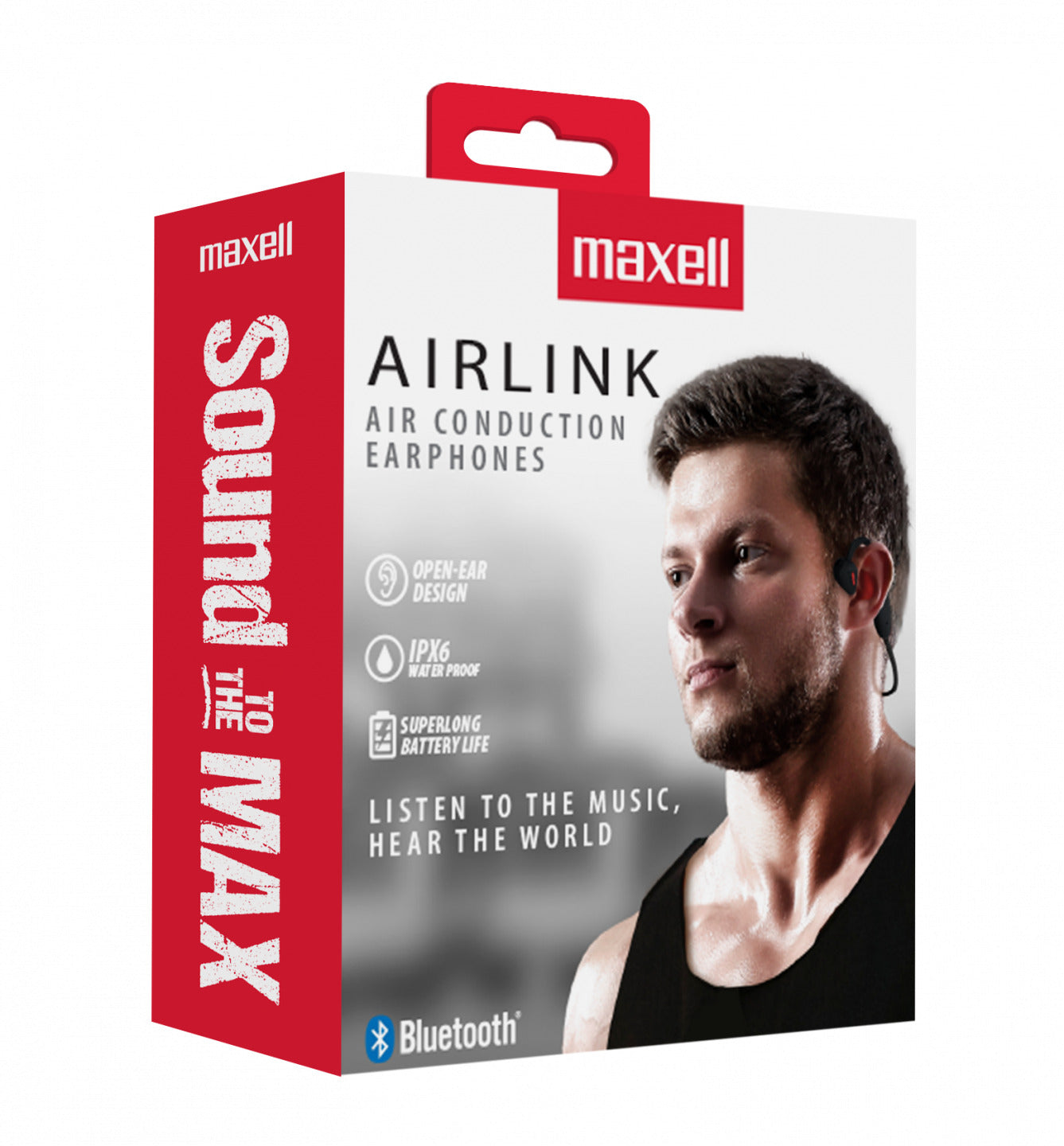 Audífonos Deportivos Maxell Airlink Bluetooth Ipx5 7Hrs Negr