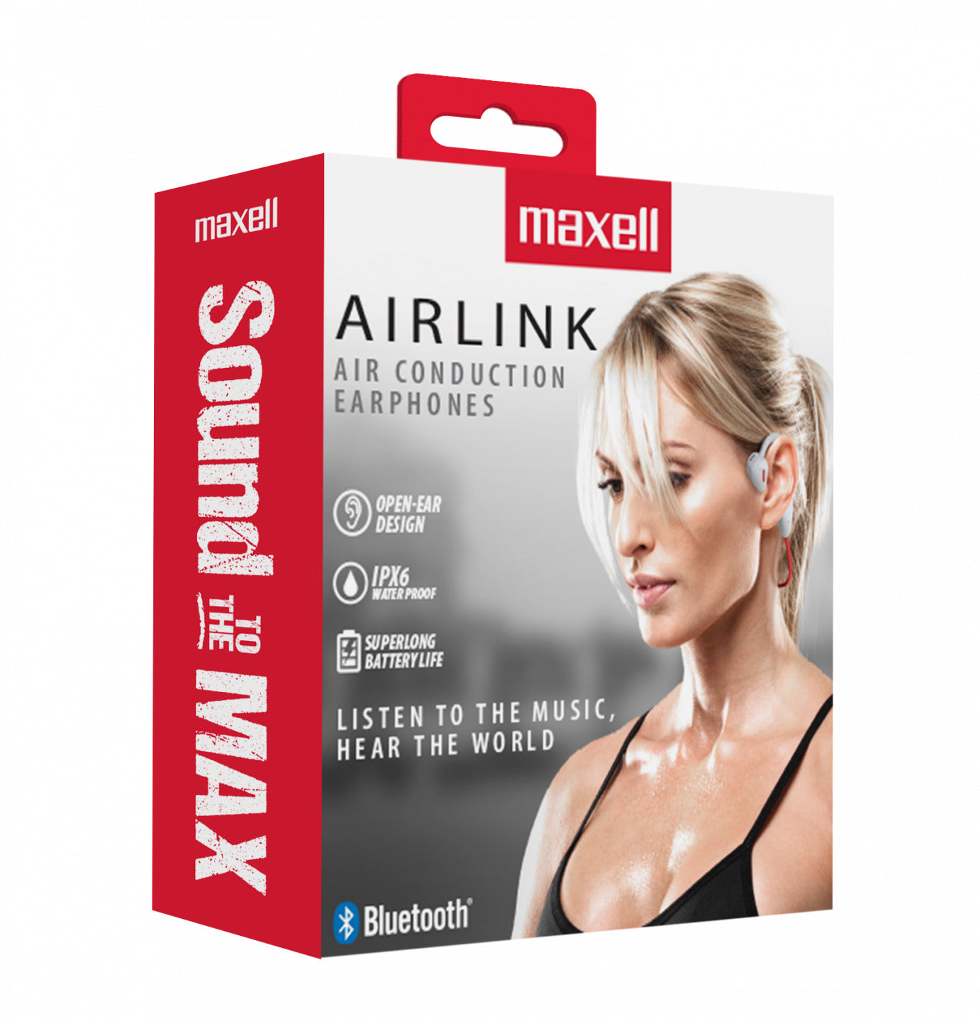 Audífonos Deportivos Maxell Airlink Bluetooth Ipx5 7 Horas Gris