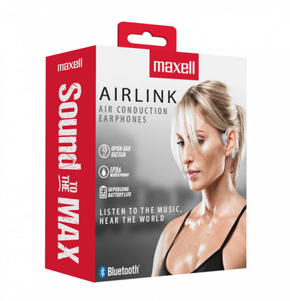 Audífonos Deportivos Maxell Airlink Bluetooth Ipx5 7 Horas Gris