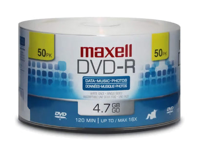 50 DVD-R Maxell Bulk 4.7Gb 120min 16x