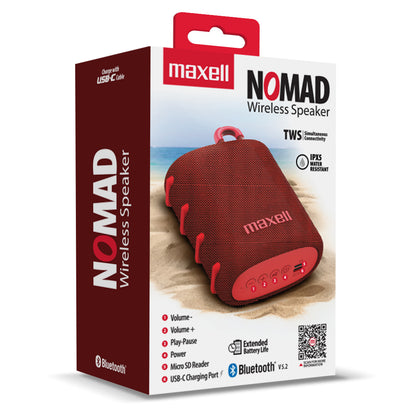Parlante Bluetooth Portátil Maxell Nomad Tws 15 Hr Ipx5