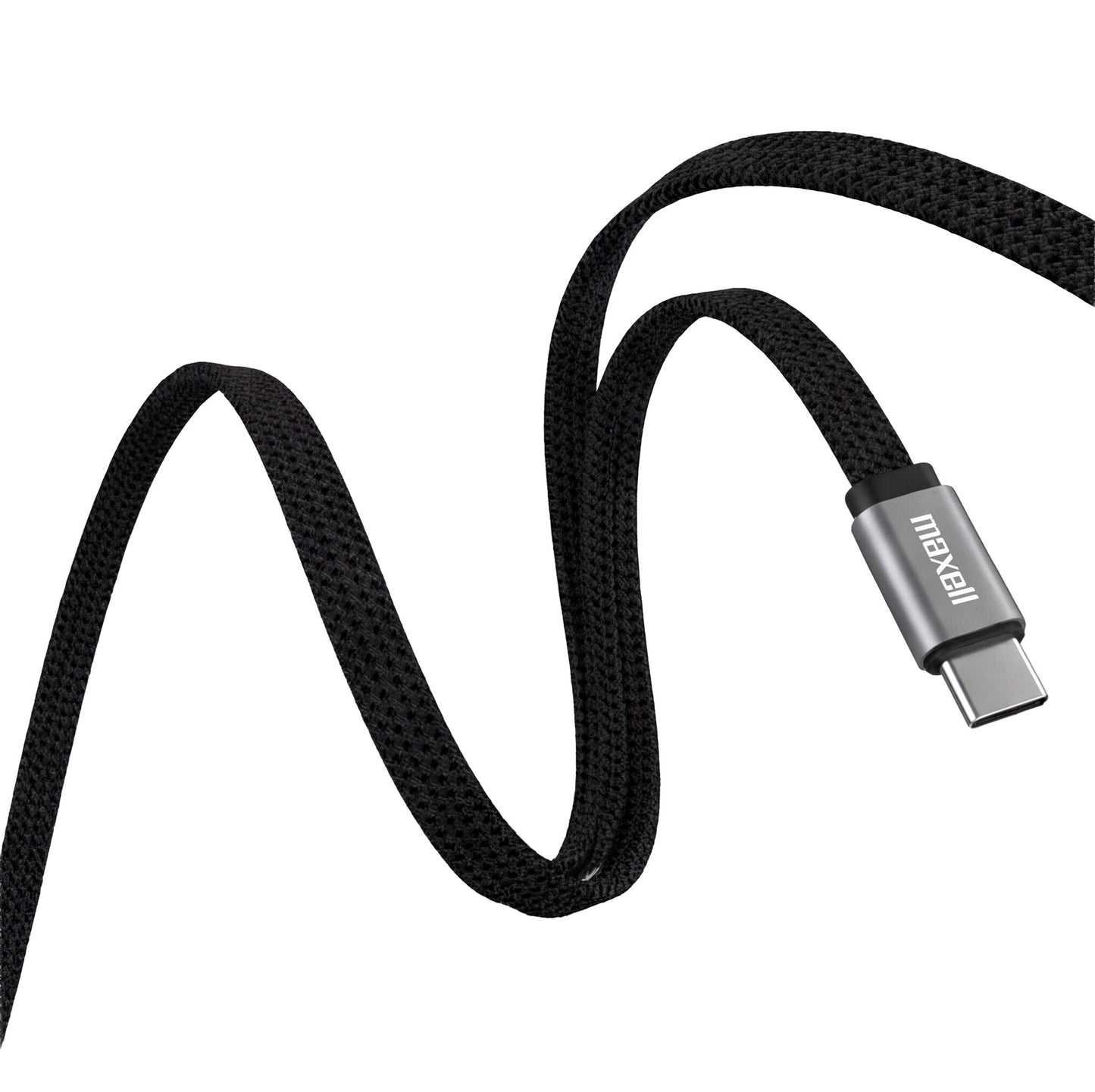 Cable Trenzado Magnético 100W USB C a USB C Maxell 2 Metros Carga Rápida Negro