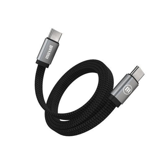 Cable Trenzado Magnético 100W USB C a USB C Maxell 2 Metros Carga Rápida Negro