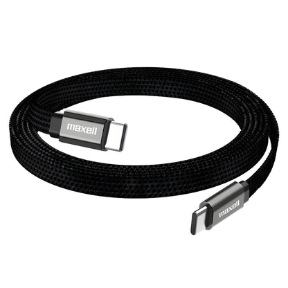 Cable Trenzado Magnético 100W USB C a USB C Maxell 2 Metros Carga Rápida Negro