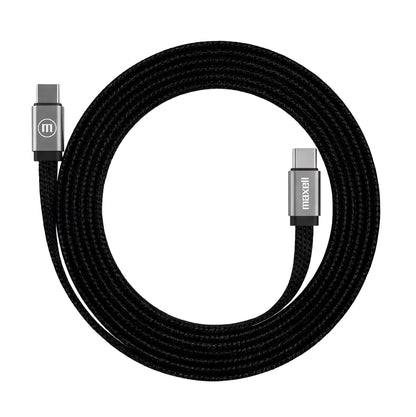 Cable Trenzado Magnético 100W USB C a USB C Maxell 2 Metros Carga Rápida Negro