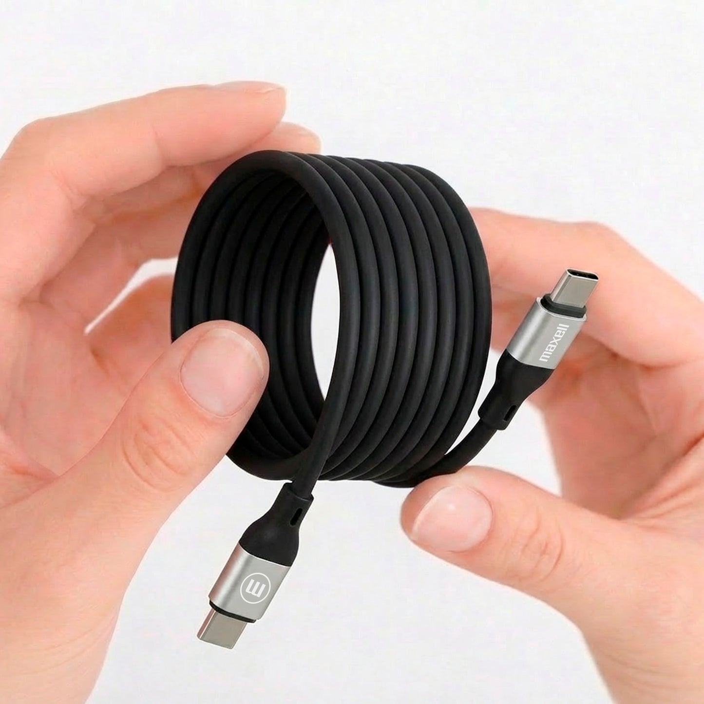 Cable Magnético 60W USB C a USB C Maxell 1.2 Metros Carga Rápida