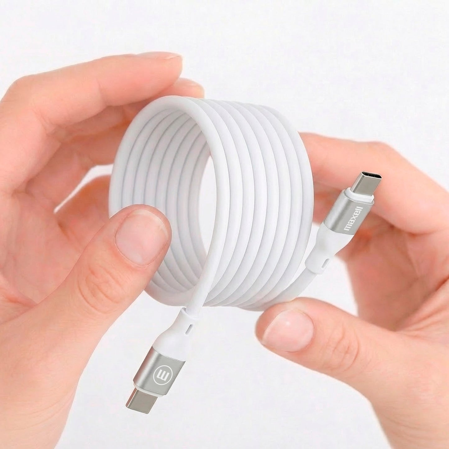Cable Magnético 60W USB C a USB C Maxell 1.2 Metros Carga Rápida