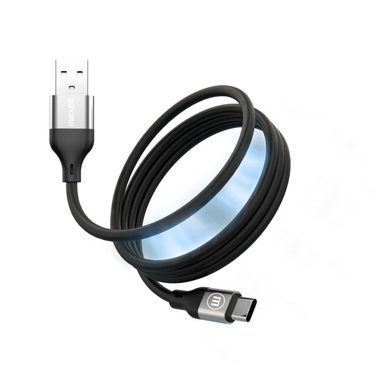 Cable Magnético 60W USB a USB C Maxell 1.2 Metros Carga Rápida Negro