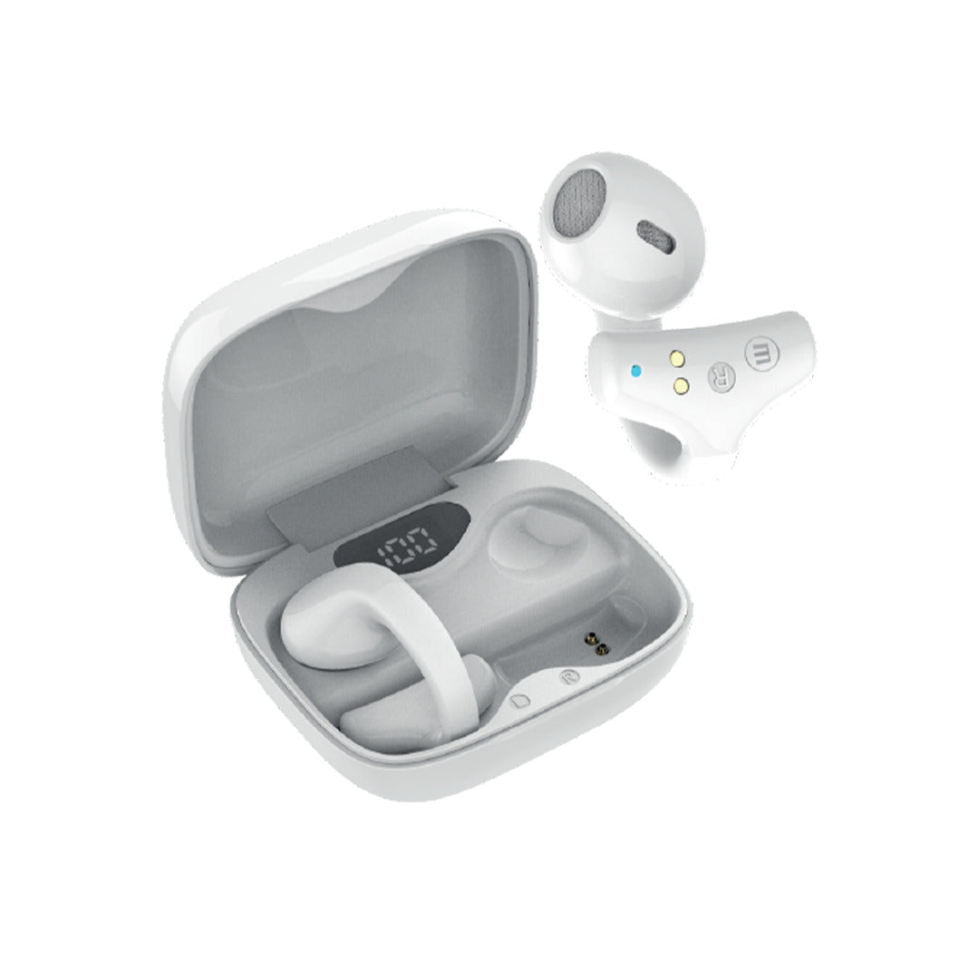 Audífonos Bluetooth Maxell Ear Cuff Clip On Open-Ear TWS Blanco