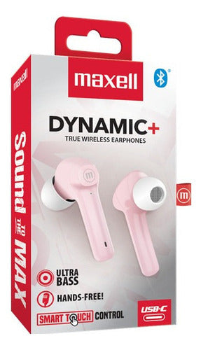 Audífonos Maxell Tws Bluetooth Dynamic Rosado