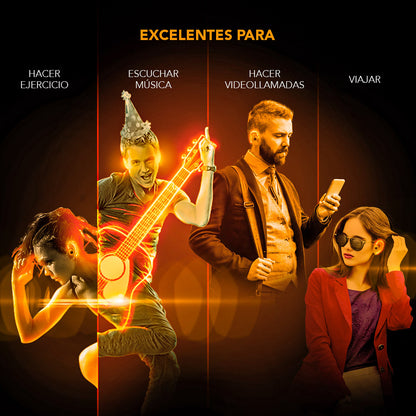 Audífonos Deportivos Inalámbricos Maxell Bluetooth Tws Halo con Iluminación