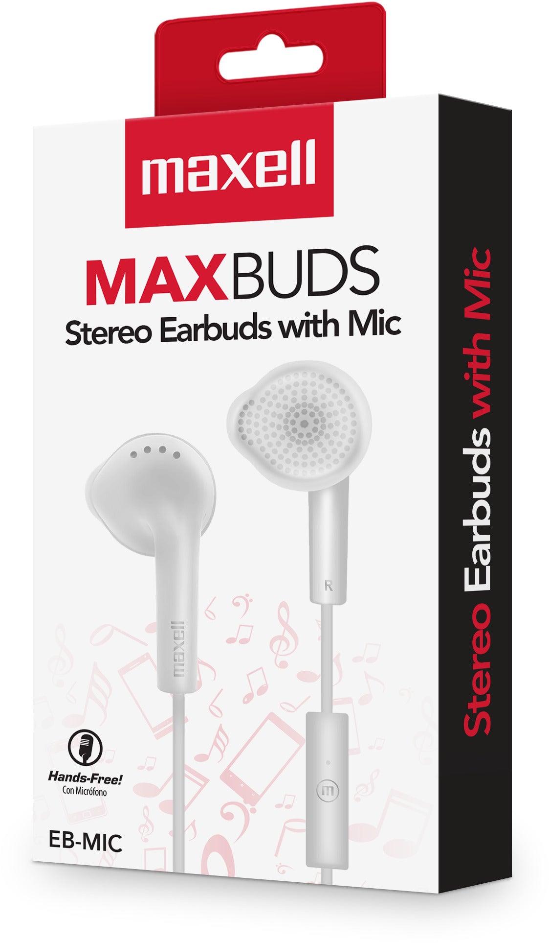 Audífonos Eb-mic Estéreo De Botón Con Mic Blanco - Maxell