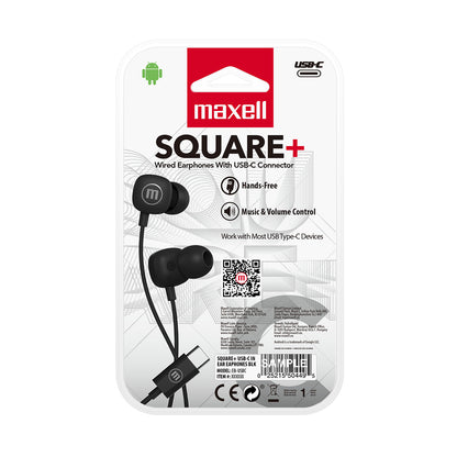 Audífonos Maxell Tipo C Square Negro