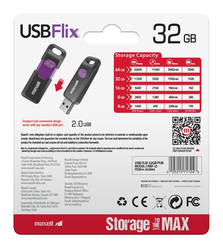 Pendrive Maxell FLIX 32GB 2.0