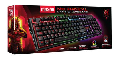 Teclado Gamer Maxell Mecánico Iluminado Usb Samurai RGB