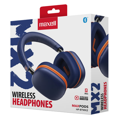 Audífonos inalámbricos Maxell Bluetooth MaxPods 24 Horas Azul
