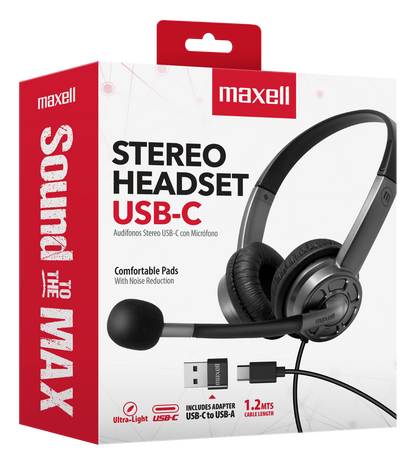 Audífonos Maxell Estereo Con Microfono 1.8Mts