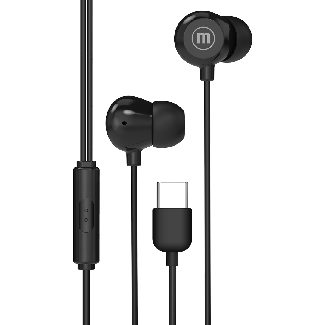 Audífonos Maxell IN-BAX Con Micrófono In Ear Tipo C Negro