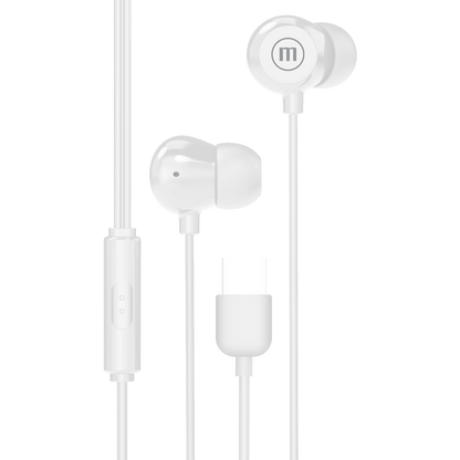 Audífonos Maxell IN-BAX Con Micrófono In Ear Tipo C Blanco