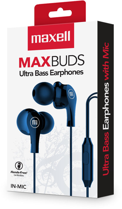 Audífonos Maxell In Ear Estéreo Con Microfono Azul